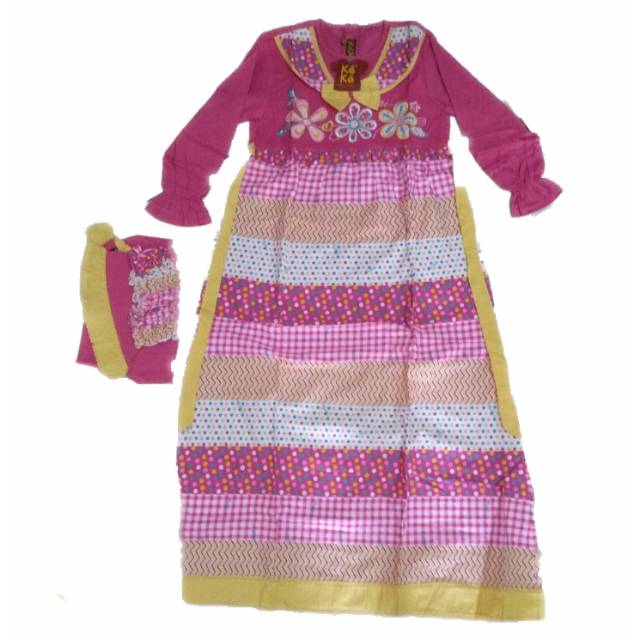 Ashabilkeke Baju Gamis Anak Keke GM 262 No 8 Pink