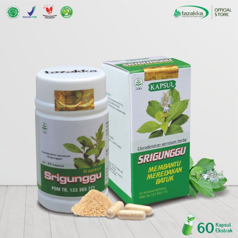 

Srigunggu / Obat gurah alami aman dikonsumsi/ Legakan pernafasan/ Halal BPOM