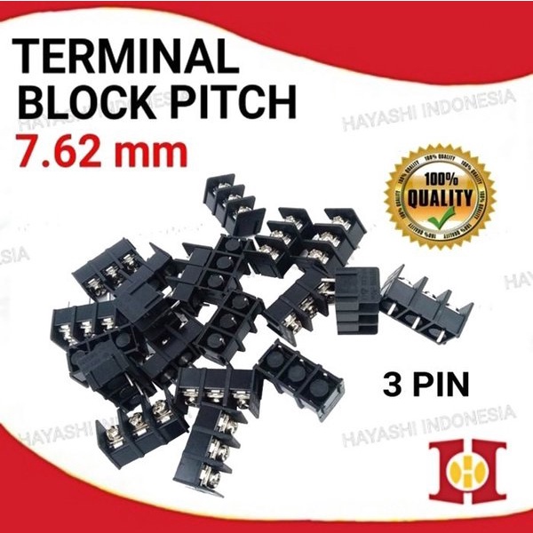 PCB Terminal Blok 2 Pole 3 Pole Block Pitchh 7.62 - 20pcs