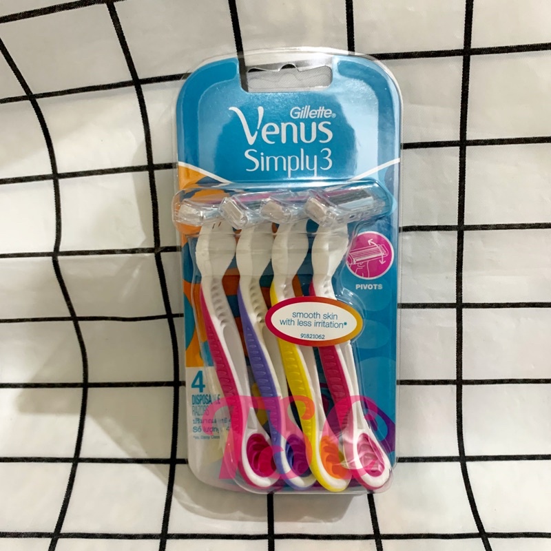Gillette Venus Alat Cukur Wanita Simply 3 Venus Isi 4 Razor Pisau Cukur Gillette Venus Simply 3