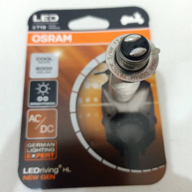 LAMPU  LED OSRAM PUTIH  T19 K1 12V/5/6W BEAT .MIO M3 VEGA ZR DLL ARUS AC/DC TINGGAL PASANG-2
