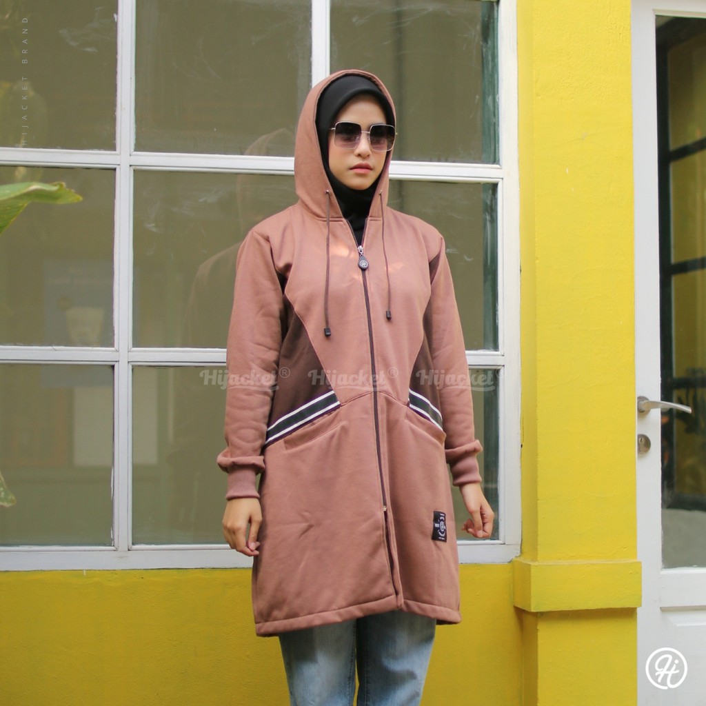 HIJACKET RIHANA | HIJAKET JAKET HIJAB MUSLIMAH PANJANG WANITA SYARI-1