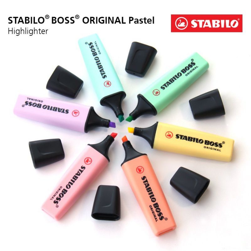 

[ELYSIAN STORE] Stabilo Boss Highlighter Original Pastel Soft Pastel Tone Colorfully