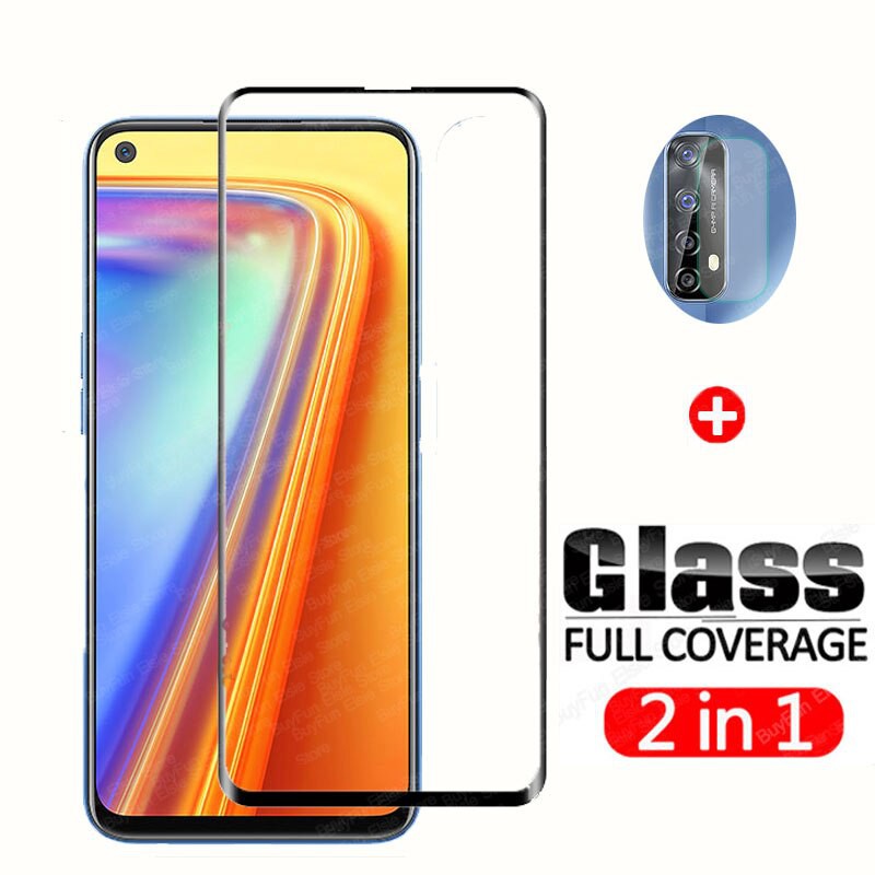 Pelindung Layar Tempered Glass Realme 7 + Pro 2 in 1