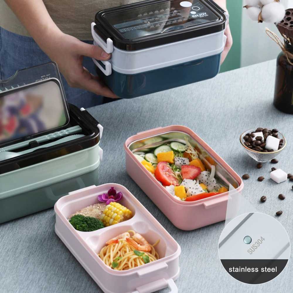 TD-DA SDGRP Kotak Makan Lunch Bento Box Double Layer Soup Bowl - JT-008