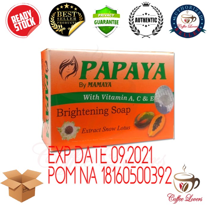 

SABUN PAPAYA BRIGHTENING SOAP 70Gr ORIGINAL BPOM By MAMAYA
