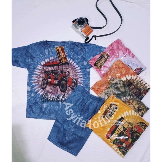 setelan kaos anak perempuan 1-6 tahun / setelan anak laki abstrak khas jogja kaos santai anak