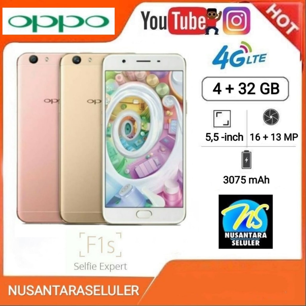 BARU" OPPO F1S RAM 4/32 GB NEW SMARTPHONE 4G LTE | Sh   opee Indonesia