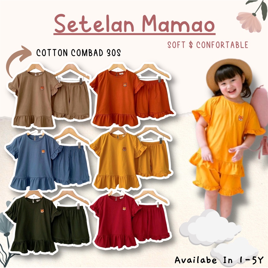 Setelan Anak 1-5Thn Cotton Combad 30s Smilee Mamao S24