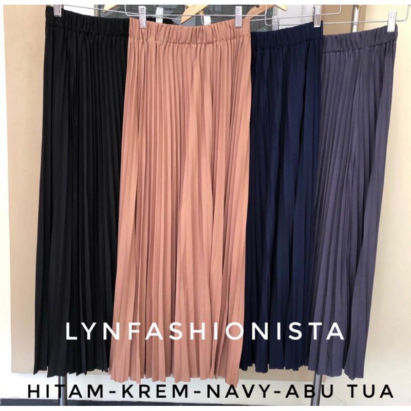 LYNFASHIONISTA-ROK WANITA MUSLIMAH PAYUNG LEBAR MODEL PLISKET PREMIUM/ROK PANJANG MURAH/MISSHA