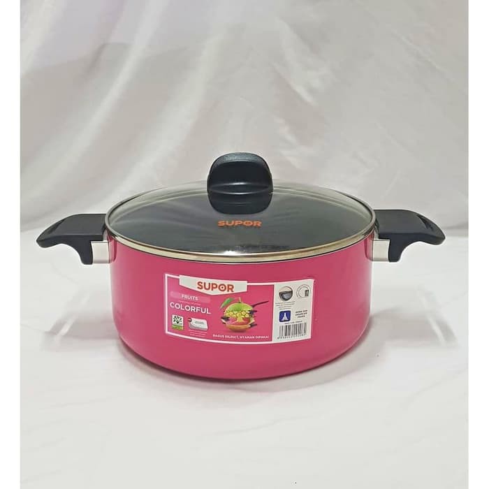 Supor Fruits Nonstick Pan - Panci Pink Supor Anti Lengket 24 cm