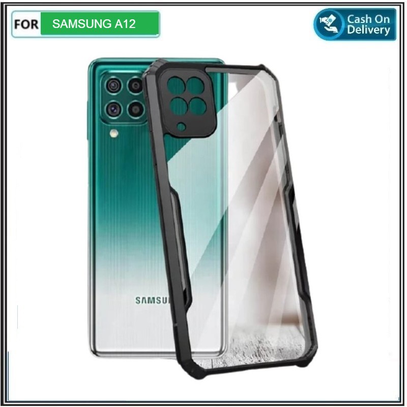 Armor Case Samsung A12 Terbaru Case Transparan Protect Camera