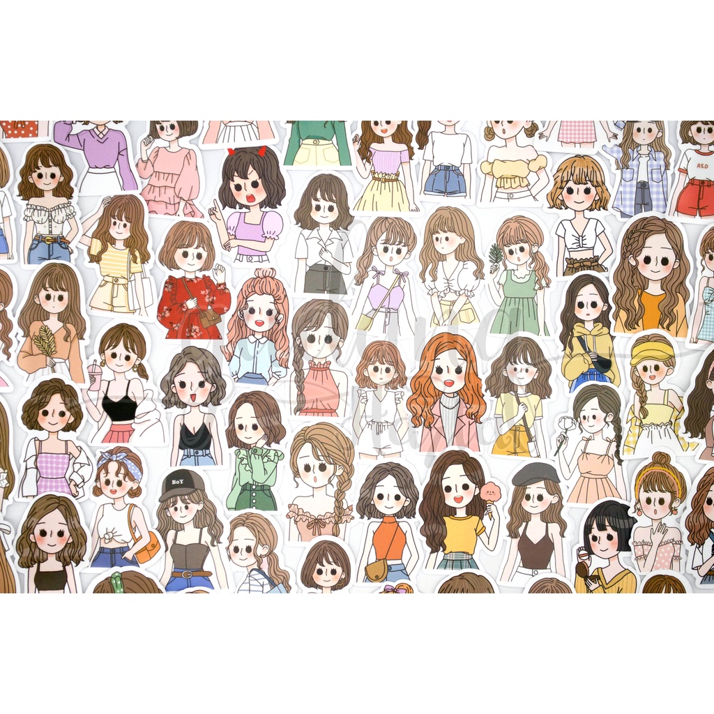 Stiker All Girls Are Beautifull Sticker Motif Cewek Imut DIY Scrapbook GH 303398