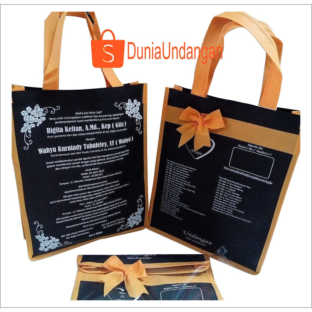 Undangan Tas Undangan Nikah Undangan Murah Undangan Unik