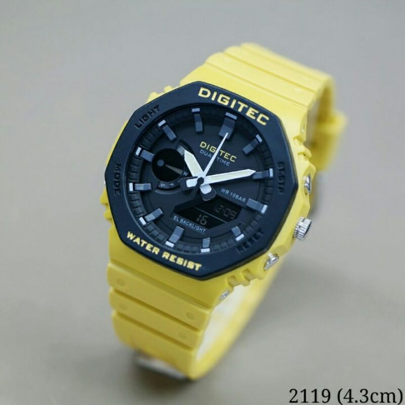 JAM TANGAN PRIA DIGITEC  DA 2119 / 3119 dual time original WR