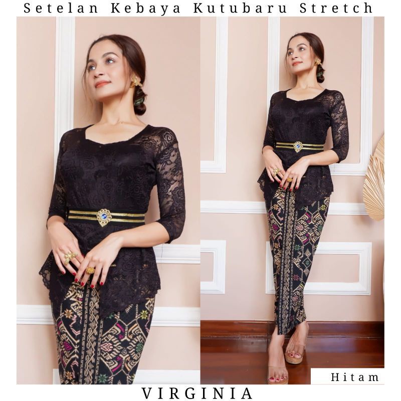 Setelan kebaya Virginia/Kebaya jadi kutubaru Virginia stretch