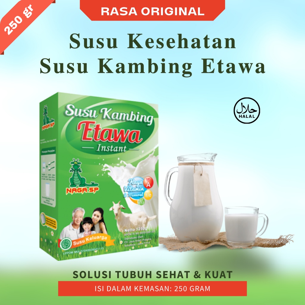 

250 Gr Susu Kambing Etawa Bubuk Untuk Kesehatan Rasa Original