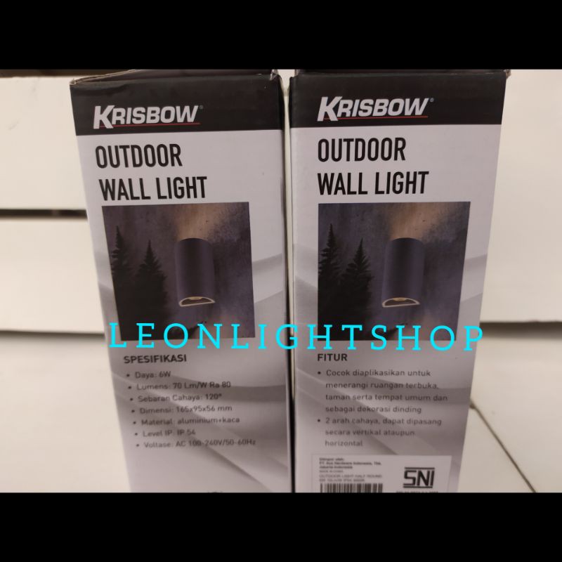 KRISBOW LAMPU LED DINDING HALF ROUND 6W OUTDOOR/ACE WALL LAMP OUTDOOR/ACE LAMPU HIAS DINDING OUTDOOR