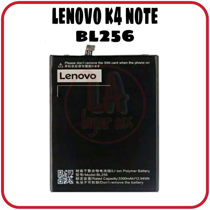Baterai Battery Lenovo K4 Note BL256