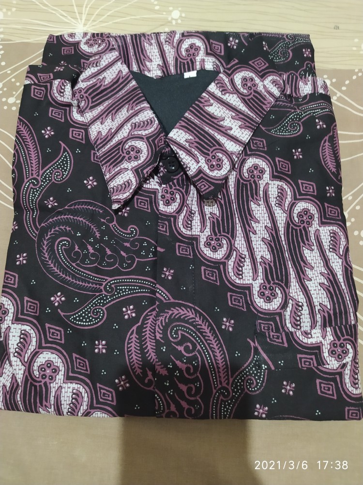 Parang Ungu.kemeja Batik Pria Modern