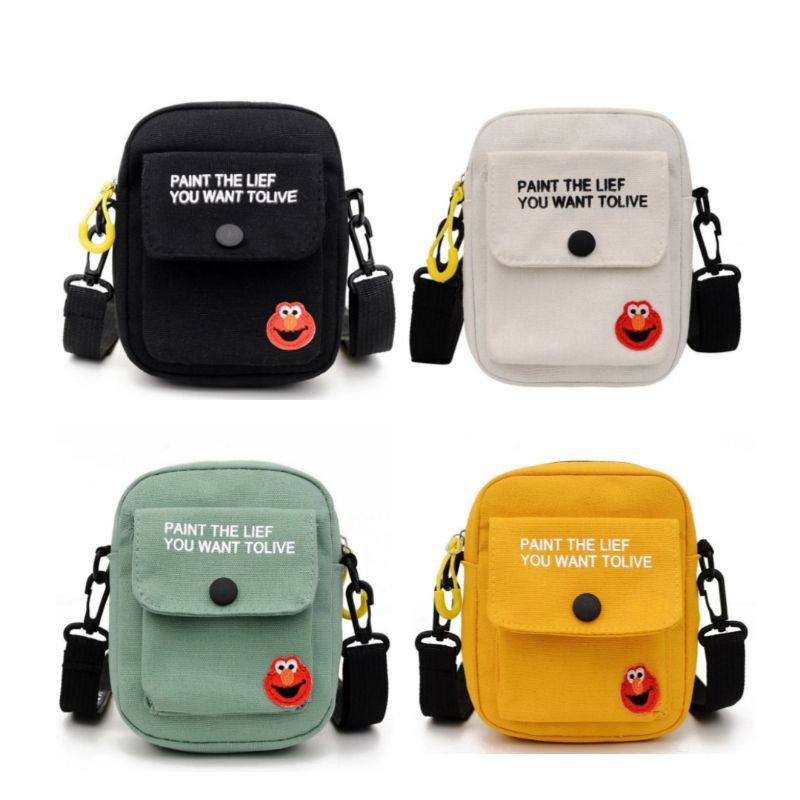 Tas Kito Elmo tas selempang canvas cmr sling bag Tas Kito Elmo tas selempang canvas cmr sling bag