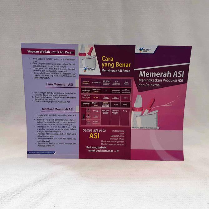 Leaflet / Brosur Memerah ASI dan Relaktasi FREE ONGKIR