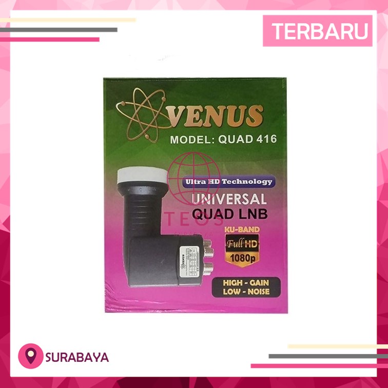 Terbaik Venus Quad-416 Quad Out LNB KU Band 1 Satelit 4 Receiver TEOS