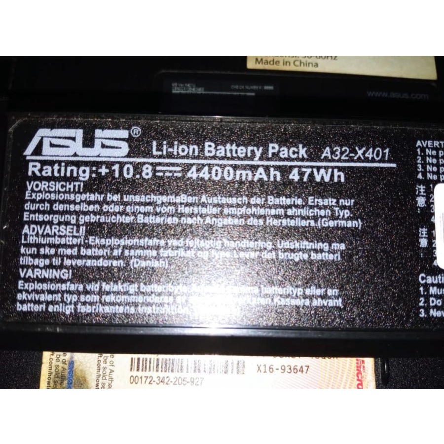 batrai Laptop Asus A32 X401