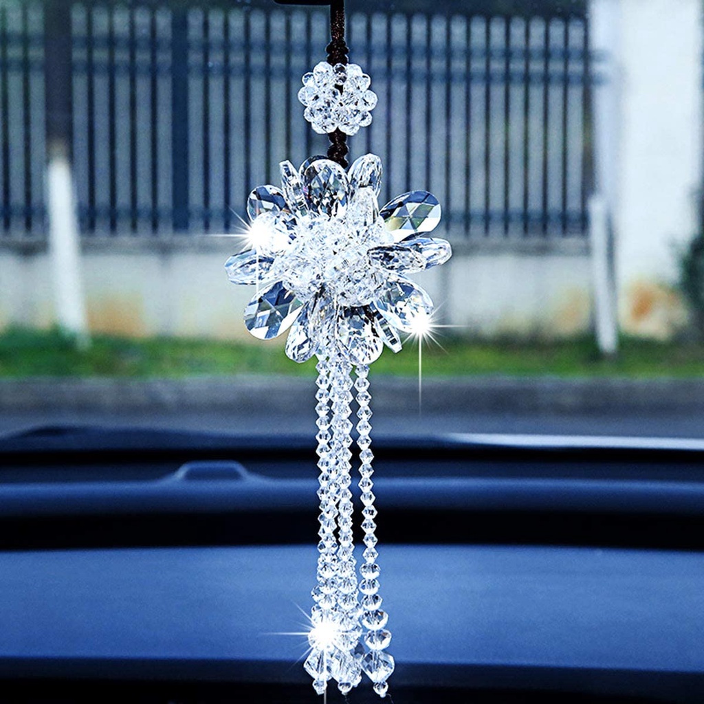 Car Crystal Pendant Swarovski | Gantungan Depan Pajangan Bunga Spion Tengah Mobil