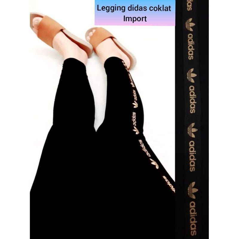 LEGGING IMPORT WANITA  LIST BRAND COKLAT maks bb 80an