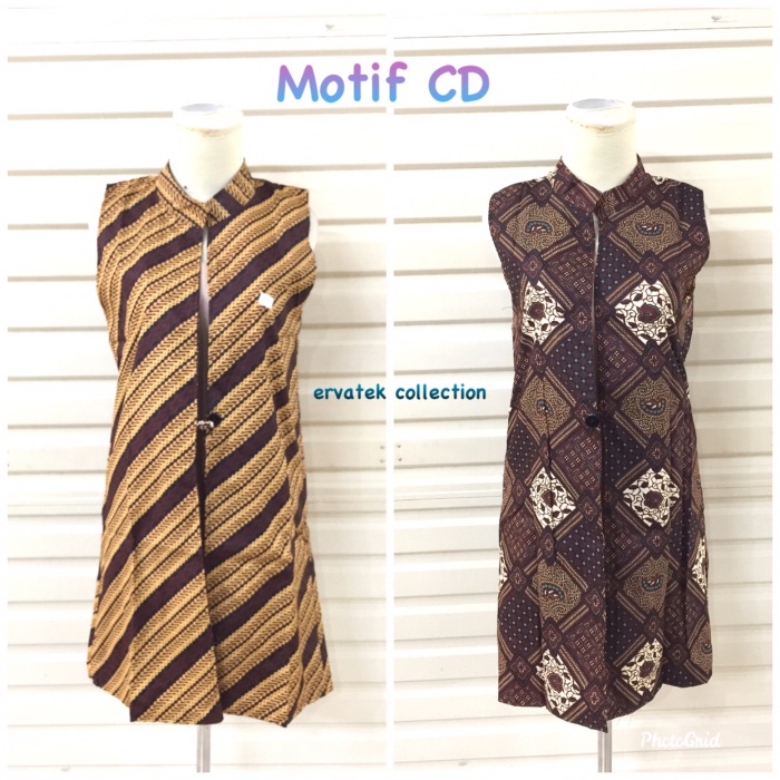 Wanita-Blazer- Rompi / Bolero / Cardigan / Outwear Motif Batik Kerah Shanghai Panjang - Motif Cl