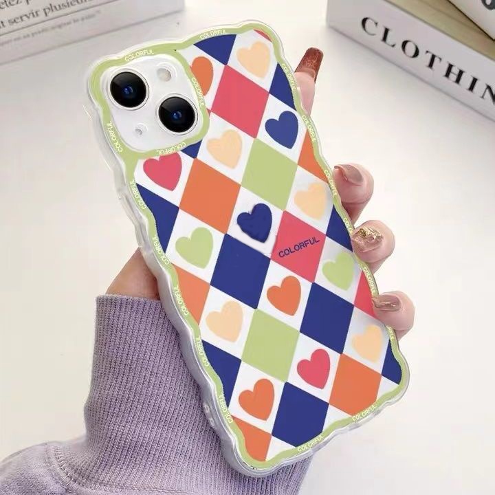 Soft Case TPU Transparan Motif Kotak-Kotak Untuk Iphone 13 12 Mini 11 Pro X XR XS Max SE 2020 6 6S 7 8 Plus