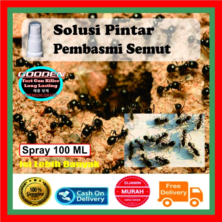 Cairan Semprot Pembunuh Pengusir Pembasmi Semut Hitam 100 Ml Serangga Ant Gatal Pada Tanaman Rumah M