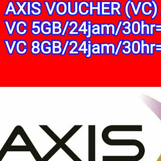 [PROMO] DATA AXIS /AXIS VOUCHER DATA AIGO/INTERNET AXIS /VOUCHER AXIS 5GB 8GB MURAH