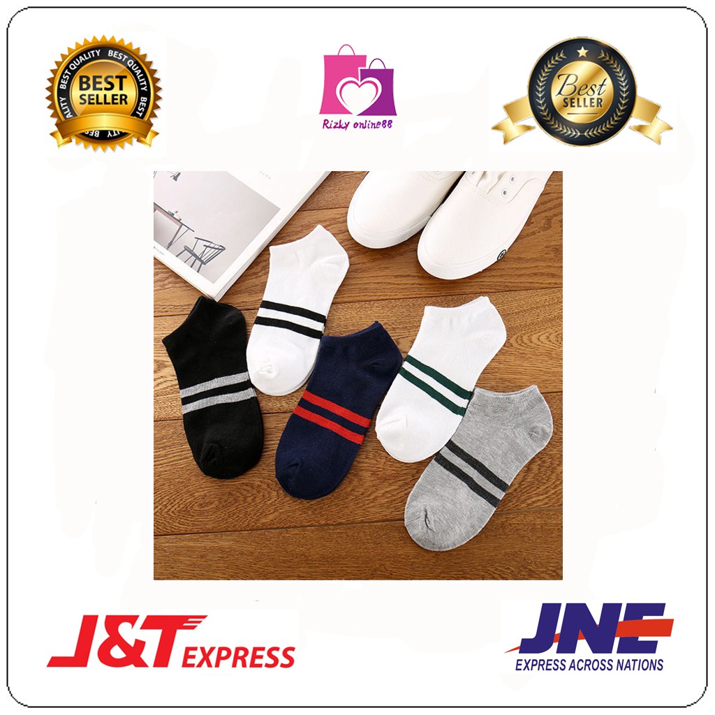 Rizkyonline88 kaus kaki semata kaki motif 2 garis KK07