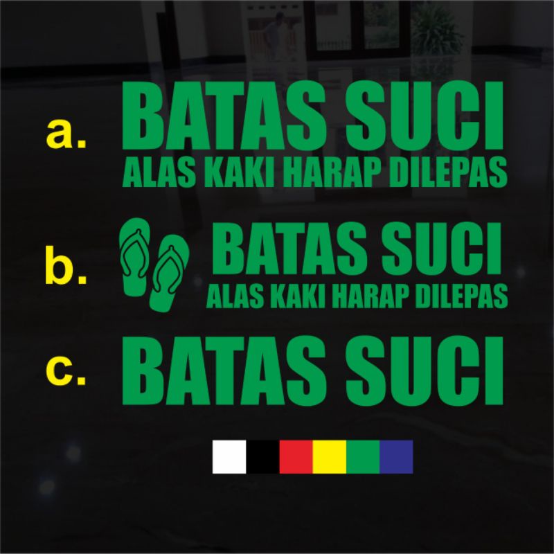 Sticker Cutting Batas Suci Reflectif/Nyala