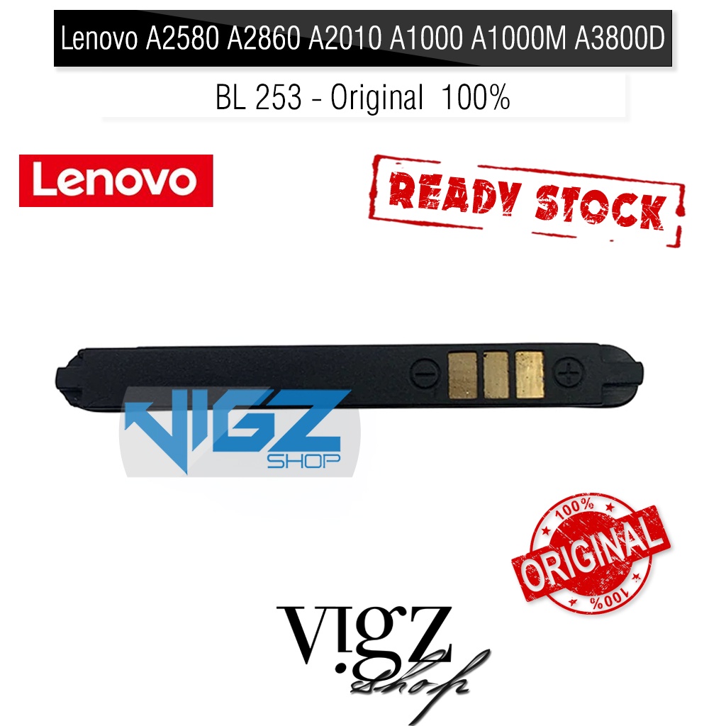 Baterai Lenovo A1000 A2010 A2580 A2860 BL253 BL-253 Original 100%