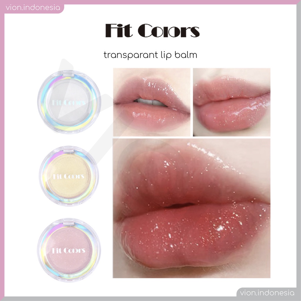 FIT COLORS Jelly Transparent Moisturising Lip Balm Glitter Pelembab Bibir Fitcolors FC011