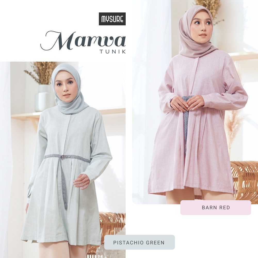 TOKORAME// BUTIK SASMAYA Atasan Wanita Marwa Tunic By MYSURE Best Seller - Original