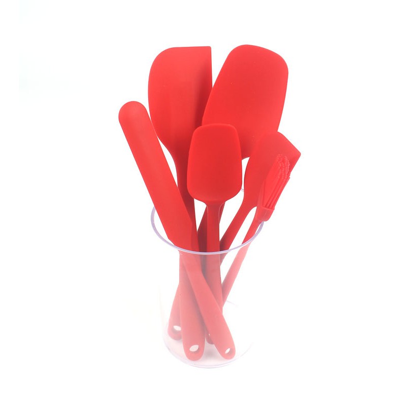 Spatula Set Sutil Alat Masak Silicone Food Grade 1Set isi 6 Pcs