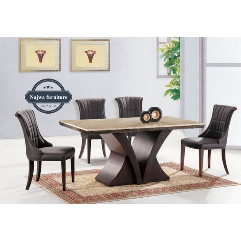 SET MEJA MAKAN LUXURY MEJA MAKAN MEWAH KURSI MAKAN SET