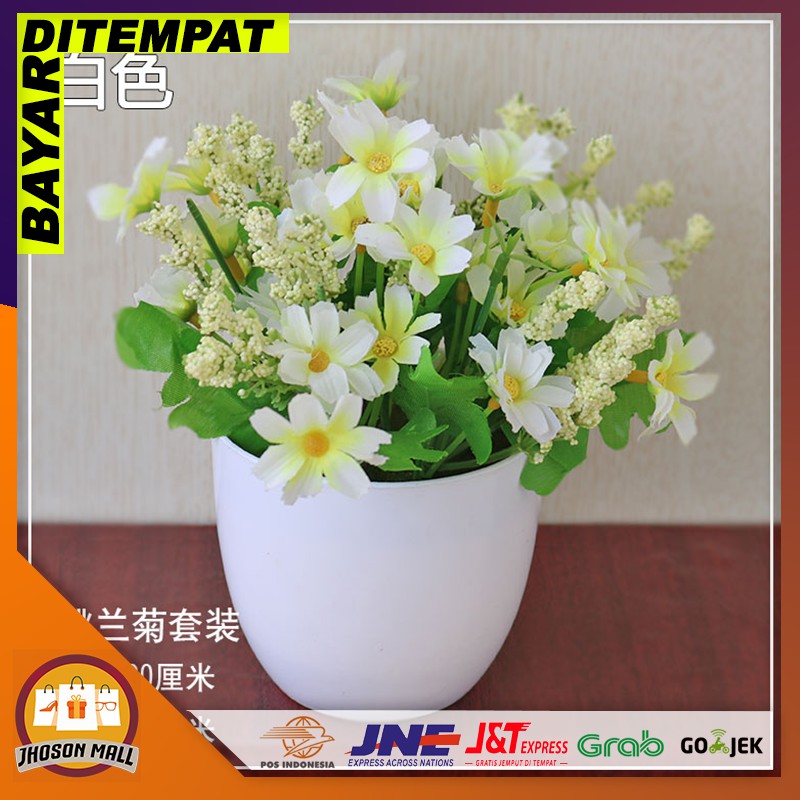 JM Pot Bunga Plastik / Tanaman Hias Palsu Dekorasi Rumah Import Jakarta PBP30