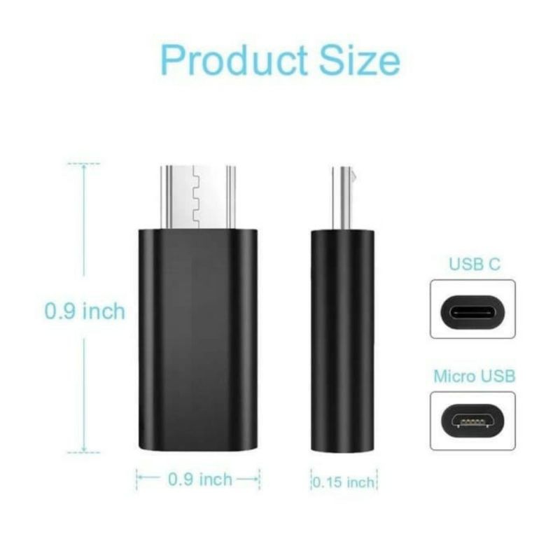 Adapter Converter Type C Female to Micro USB 2.0 Male Konektor