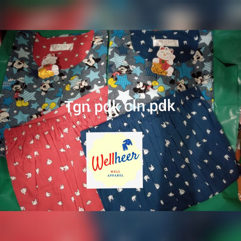 NiQta Mickey tgn pdk cln pdk SML biru merah