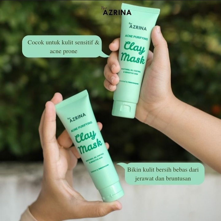 [READY SIAP KIRIM] Azrina Pure Charcoal Mud Mask | Azrina Acne Clay  | BPOM