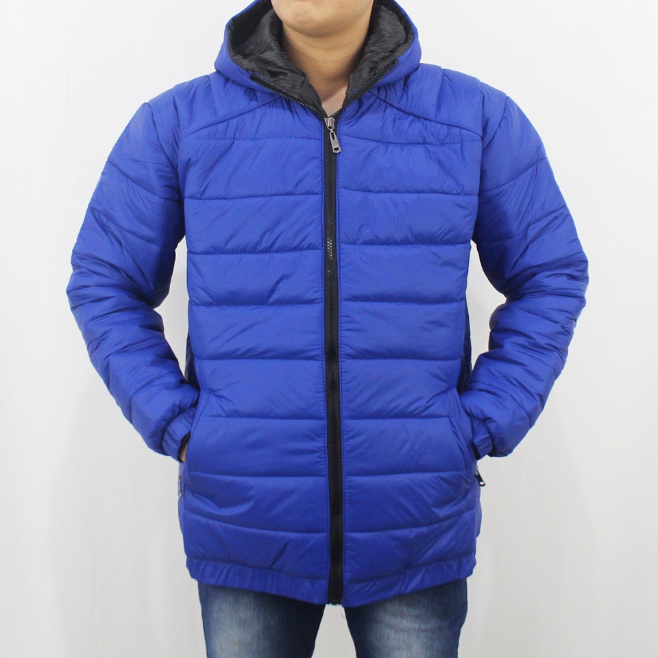 JAKET PUFFER TEBAL PRIA BIRU SIZE M L XL XXL  - JAKET WINTER - JAKET PARASUT TEBAL PRIA - JAKET GUNUNG TEBAL PRIA BIRU