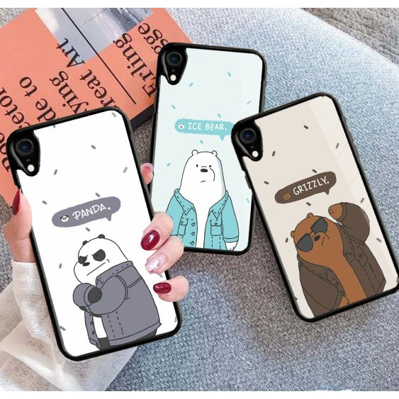 [P64]Case 2D Printing Bare Bears For Oppo Samsung Vivo Iphone Realme Xiaomi