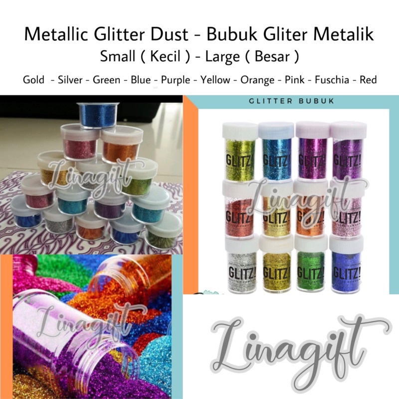 ( Ecer ) METALLIC GLITTER DUST - BUBUK SERBUK METALIK GLITER / ART DIY AKSESORIS HIASAN MAKE UP DIY