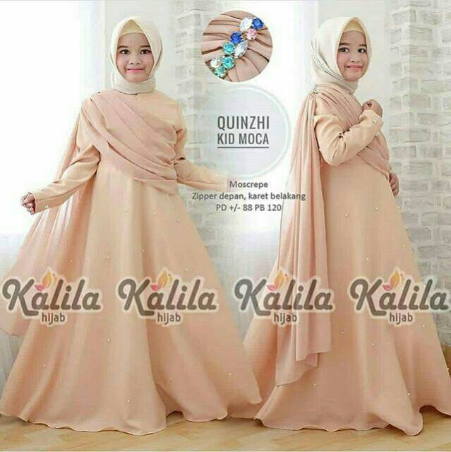 Quinzhi Kids, baju muslim anak perempuan,baju anak, dress anak, baju anak terbaru,dress anak terbaru