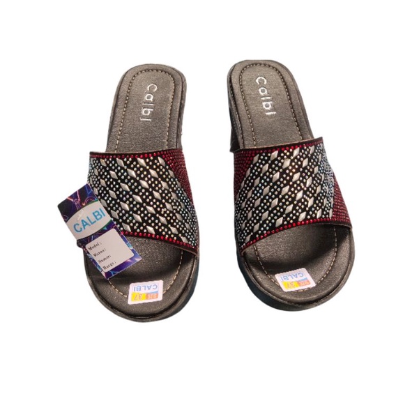 [ BEST SELLER CALBI ORI LOKAL ] SANDAL WEDGES CALBI | SANDAL WEDGES CEWEK | SANDAL JAPIT WEDGES CEWEK | SANDAL CEWEK WEDGES TERLARIS-Wedges CB 004